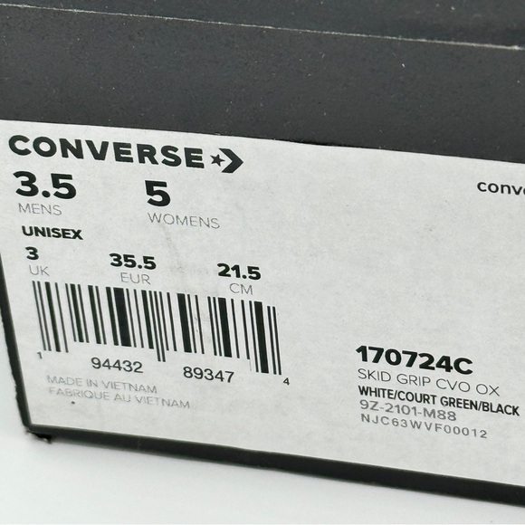 NWT Converse Skid Grip CVO Sneakers Unisex Archive Print - White Geometric 80’s - Picture 5 of 14